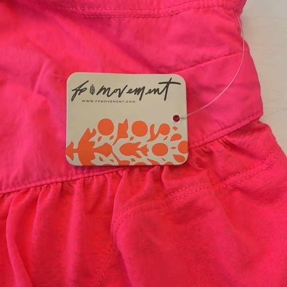 Free People FP Movement New NWT Hot Pink Strappy Top Size XS - Picture 7 of 12